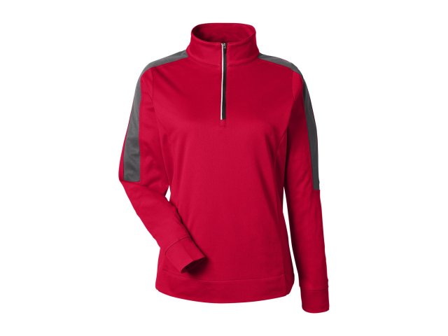 3359-ladies-market-snag-protect-mesh-colorblock-quarter-zip