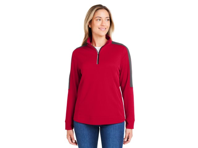 3360-ladies-market-snag-protect-mesh-colorblock-quarter-zip