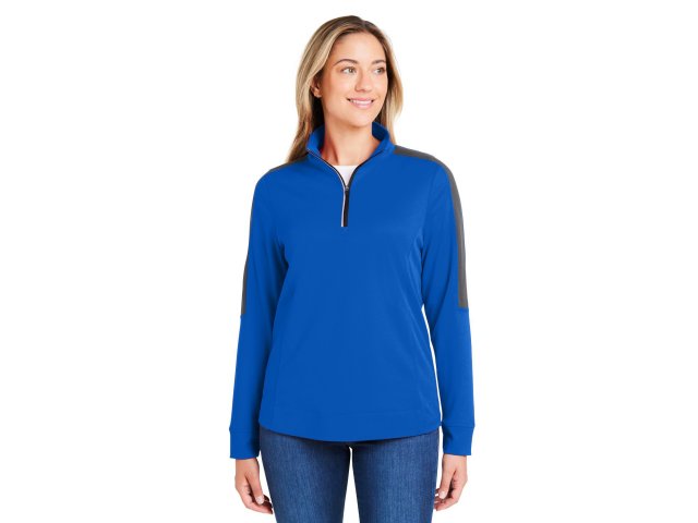 3361-ladies-market-snag-protect-mesh-colorblock-quarter-zip