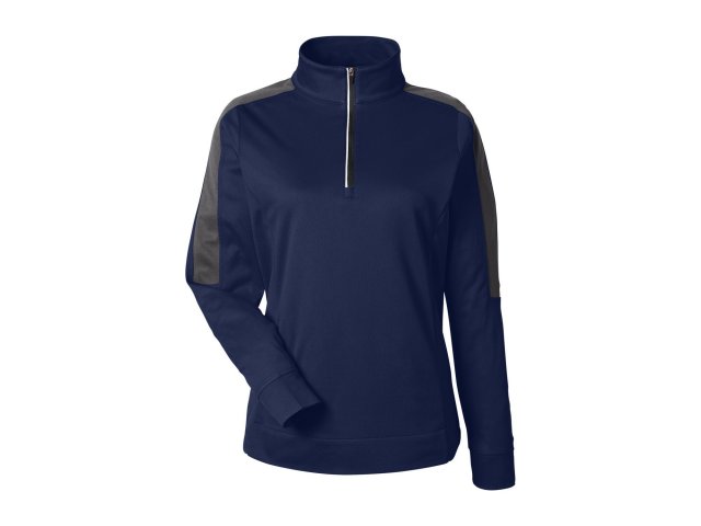 3365-ladies-market-snag-protect-mesh-colorblock-quarter-zip