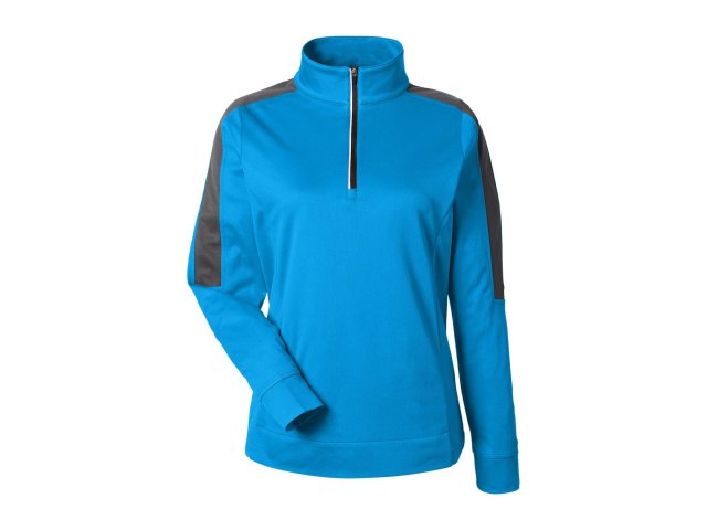 3366-ladies-market-snag-protect-mesh-colorblock-quarter-zip