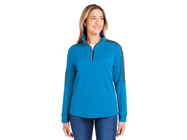3368-ladies-market-snag-protect-mesh-colorblock-quarter-zip