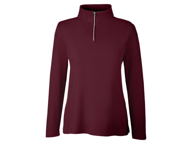 3952-ladies-fusion-chromasoft-pique-quarter-zip