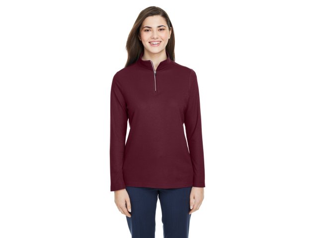 3959-ladies-fusion-chromasoft-pique-quarter-zip